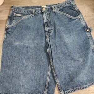 Vintage Calvin Klein Denim Shorts Size 38 Jorts Carpenter 
Blue Jeans Cargo Util